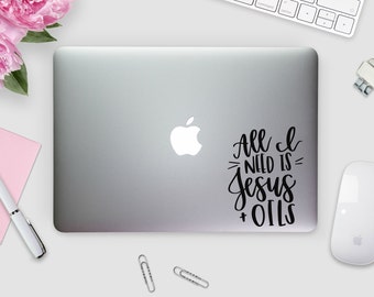 Essential Oil Decal Sticker - Laptop Decal - Car Decal - Macbook Sticker - Laptop Sticker - Phase Decal - Vinyl Sticker - Jesus And Oils