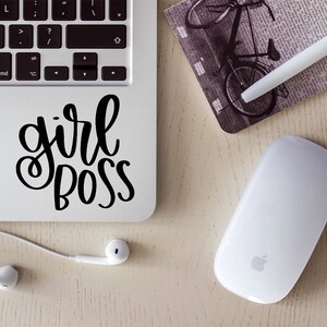 Girl Boss Decal Sticker - Phrase Decal - Laptop Decal - Laptop Sticker - Macbook Sticker - Vinyl Sticker - Car Decal - iPad Decal - Feminist
