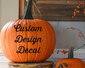 Custom Pumpkin Decal Personalized Pumpkin Decal Family Pumpkin Decal Halloween Decor Curb Appeal Fall Decor Craft Pumpkin