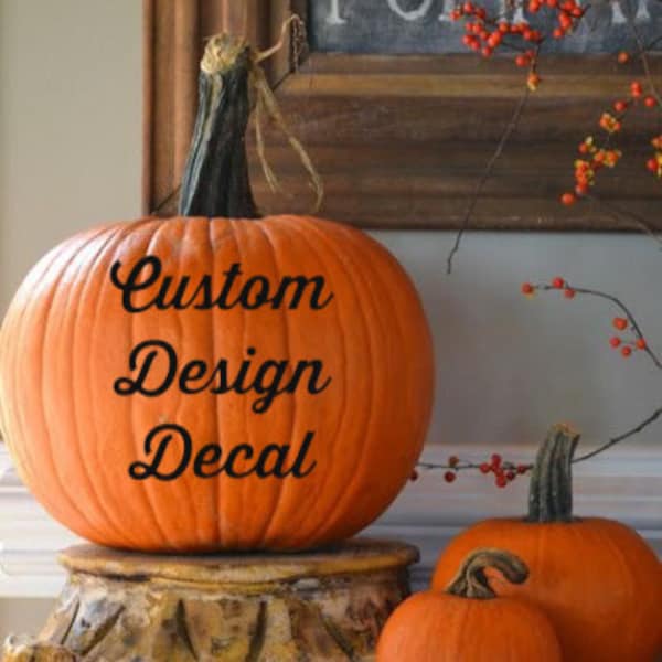 Custom Pumpkin Decal Personalized Pumpkin Decal Family Pumpkin Decal Halloween Decor Curb Appeal Fall Decor Craft Pumpkin