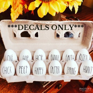 Rae Dunn Easter Egg Decals: Custom Spring Labels