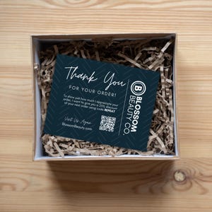 Dankeschön-Karte für kleine Unternehmen Bearbeitbare Dankekarte Druckbare Karte Danke für Ihren Kauf Karte Vorlage Packungsbeilage Karte - Hash