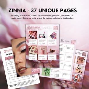 Wholesale Line Sheet Template | Business Catalog Template | Etsy Product List | Wholesale Price List | Candle Wholesale Chart - Zinnia