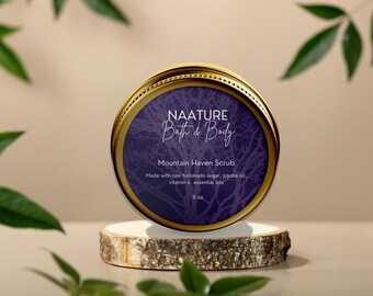 Naature DIY Candle Label Template, Round and Square (Digital Download)