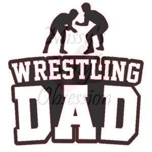 Wrestling Dad decal for car, laptop, notebook, etc.