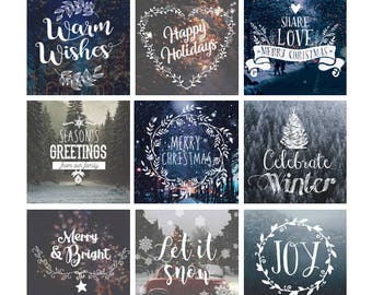 Christmas Photography Overlays , Word Art, Photo Quotes, Holiday Photo Overlays, Photoshop Templates, PNG Overlays, Winter Overlays