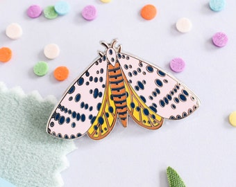 Moth Enamel Pin, Lapel Pin, Hard Enamel Badge, Cute Enamel Pin, Butterfly, Bugs, Nature, Brooch, Small Gift, Pastel Pin, Cute Pin