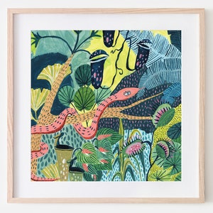 Snake Art / Botanical Print / Jungle / Safari / Botanical Illustration /Tropical Art/Jungle Print/Animal Prints/Nursery Wall Art/Snake Print