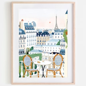 Lámina de París, arte mural de la Torre Eiffel, Francia, póster parisino, decoración de París, regalo de París, regalo de viaje, póster de viaje, Europa, inauguración de la casa
