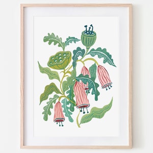 Flower Print / Botanical Print / Flowers / Nature / Art Print / Wall Art / Home Decor / Bedroom Decor / Gift for her / Housewarming Gift
