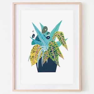 Botanical Print / House Plants / Botanical Illustration / Home Decor / Kitchen Decor / Housewarming Gift / Gift for her / Garden