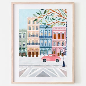 Havana Art Print, Cuba Art Print, Cuba Painting, Cuban Art, Havana Wall Art, Travel Gift, Travel Poster, Housewarming Gift, Home Decor