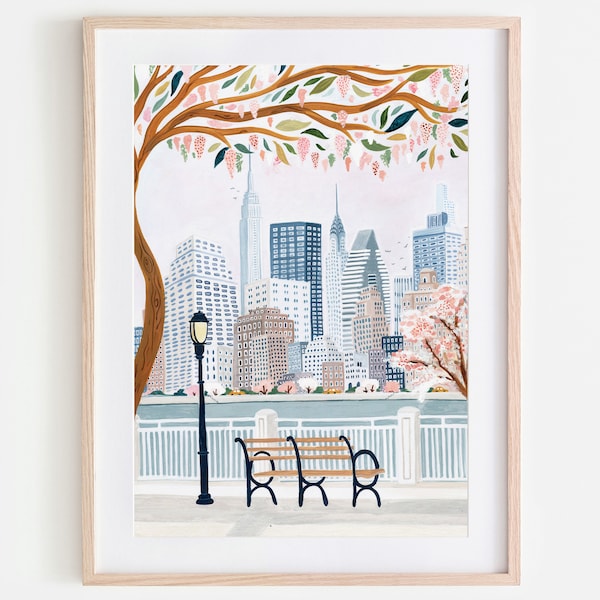 New York Art Print, NYC Poster,  NYC Skyline, America Art Print, New York Poster, New York Gift, New York Decor, Travel Poster, Housewarming
