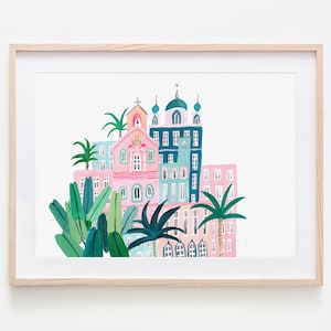 Marokkaanse huizen / Home Decor / kunst aan de muur / Marokkaans decor / Boho / housewarming cadeau / cadeau voor haar / slaapzaal decor / huizen print/kwekerij decor