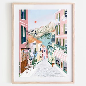 Lake Como, Italy Art Print, Travel Gift, Travel Poster, Europe Print, Italian Lakes, Italian Riviera, Housewarming, Wedding Gift