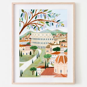 Stampa artistica di Roma, stampa artistica dell'Italia, stampa di Roma, poster dell'Italia, stampa del Colosseo, regalo di viaggio, poster di viaggio, stampa dell'Europa, inaugurazione della casa