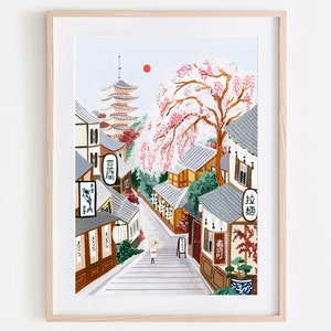 Kyoto Art Print, Japan Travel Poster, Kyoto Poster, Japanese Print, Japan Print, Travel Print, Travel Poster, Housewarming Gift, Wall Decor