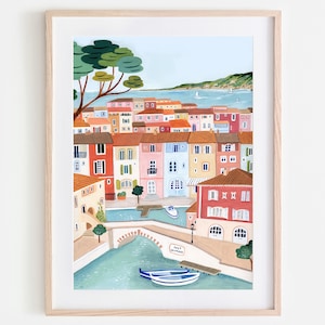 French Riviera Art Print, Port Grimaud, France Wall Art France Travel Poster, Home Decor, Travel Gift, Travel Poster, Provence, Housewarming