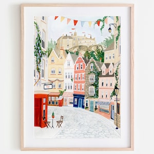 Edinburgh Schottland Kunstdruck City Wandkunst Wohnung Küche Wall Art Gallery Bookish Travel Poster New Home Housewarming Geschenk
