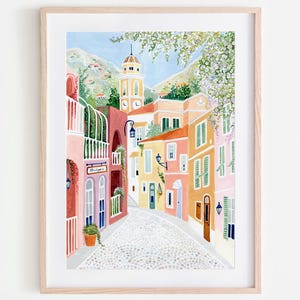 Villefranche Sur Mer Kunstdruck, Südfrankreich Kunstdruck, Französische Riviera Wandkunst, Frankreich Poster, Reisegeschenk, Einweihungsparty