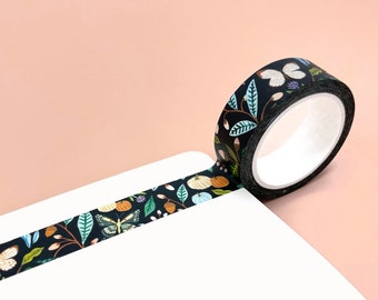 Autumn Butterfly Washi Tape, Pumpkin, Fall, Eco Tape, Stationery, Bullet Journal, Planner, Masking Tape, Decorative Tape, Scrapbooking