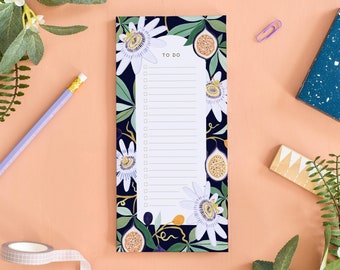 Passionfruit To Do List, Memo pad, Notepad, Daily Planner, Jotter, Notes, Stationery, Checklist, Teacher, Gift for Her, Writing Pad,Desk Pad