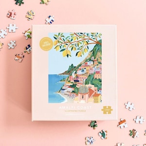 Amalfi Coast Jigsaw Puzzle, 1000 Piece Jigsaw Puzzle for Adults, Positano, Italy Puzzle, Games, Anniversary Gift, Gift for Her, Wedding Gift