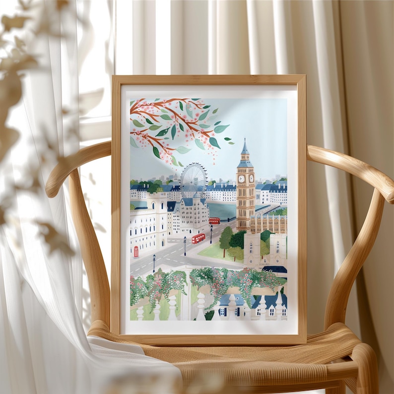 London Print, England Poster, City Wall Art, Apartment Kitchen Wall Art Gallery Travel Poster New Home Housewarming Wedding Gift image 5