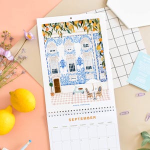Calendar, 2026 Travel Calendar, Monthly Calendar, Travel wall Calendar, Illustrated 12 Month Calendar, Travel Gift, Wall Decor image 4