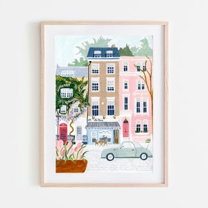 London Art Print, Notting Hill Art Print,  London Wall Art, England Art Print, London Poster, London Gift, Travel Gift,Poster, Housewarming