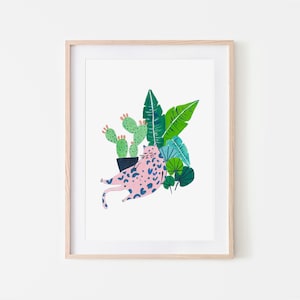 Plant Cat / Cat Art / Cat Lover Gift / Home Decor / Cat Print / Gift for her / Cat / Cat Decor / Wall Art / Dorm Decor / Crazy Cat Lady