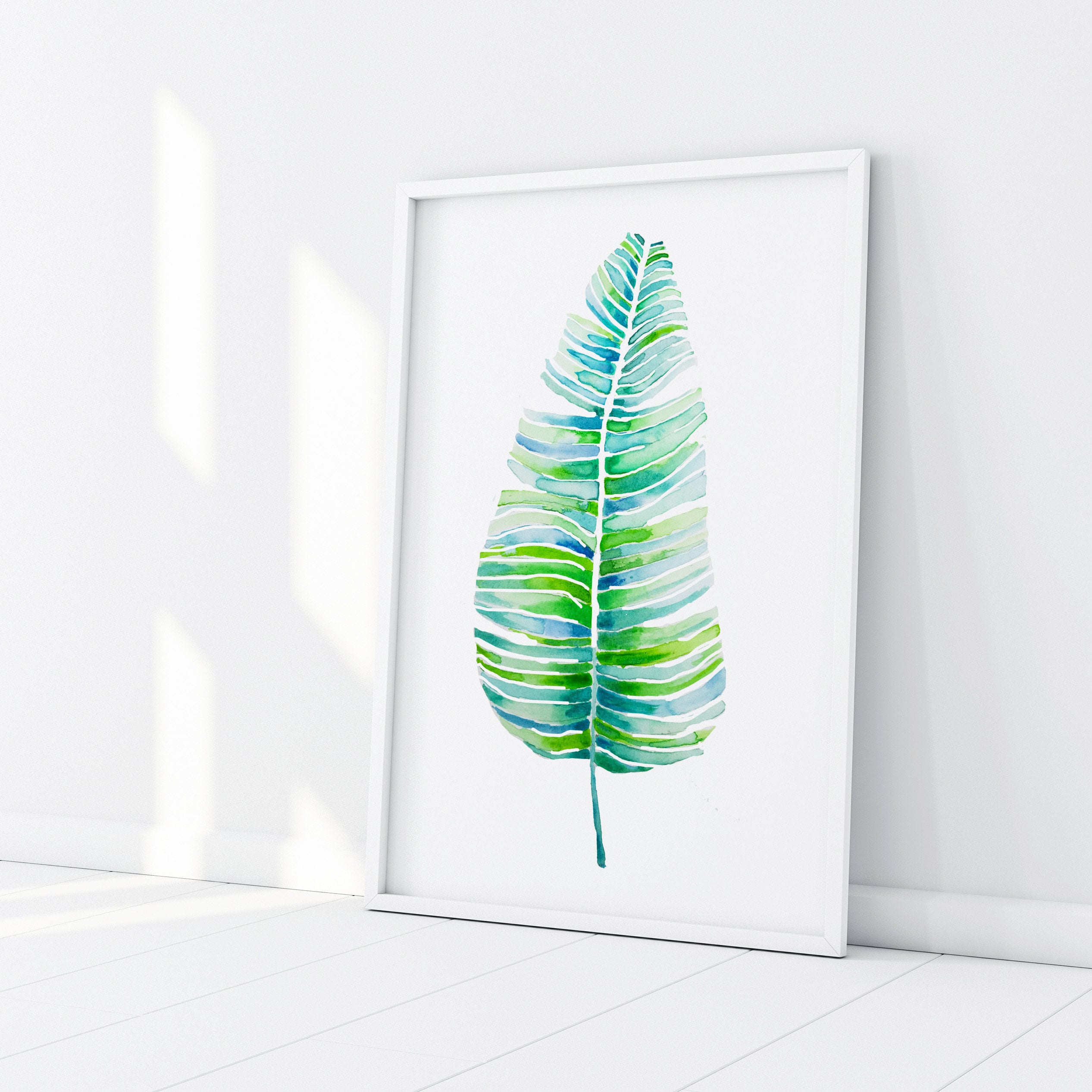 Banana Leaf / Botanical Print / Tropical / Watercolour / Wall Art ...