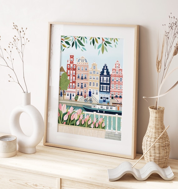 Voor u Chromatisch moed Amsterdam Art Print Nederland Print Holland Wall Art - Etsy Nederland