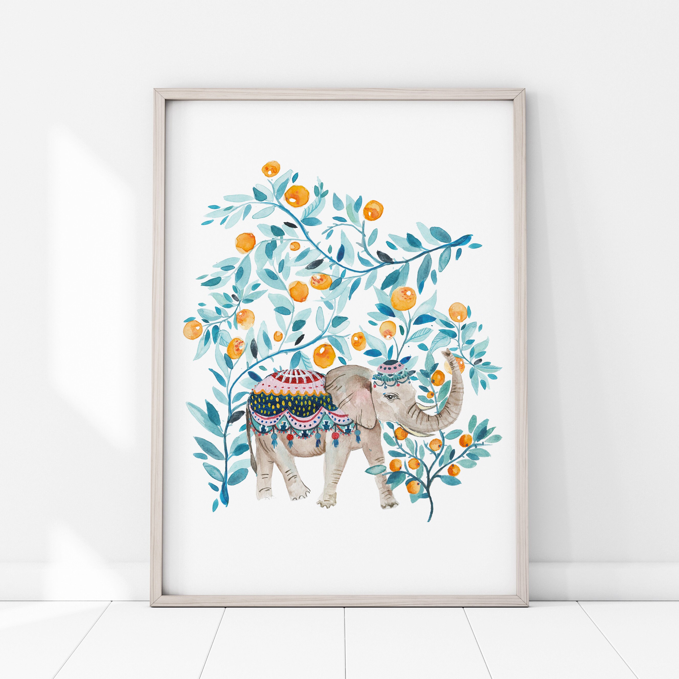 Elephant / Nursery Wall Art / Boho / Home Decor / Baby Gift / - Etsy