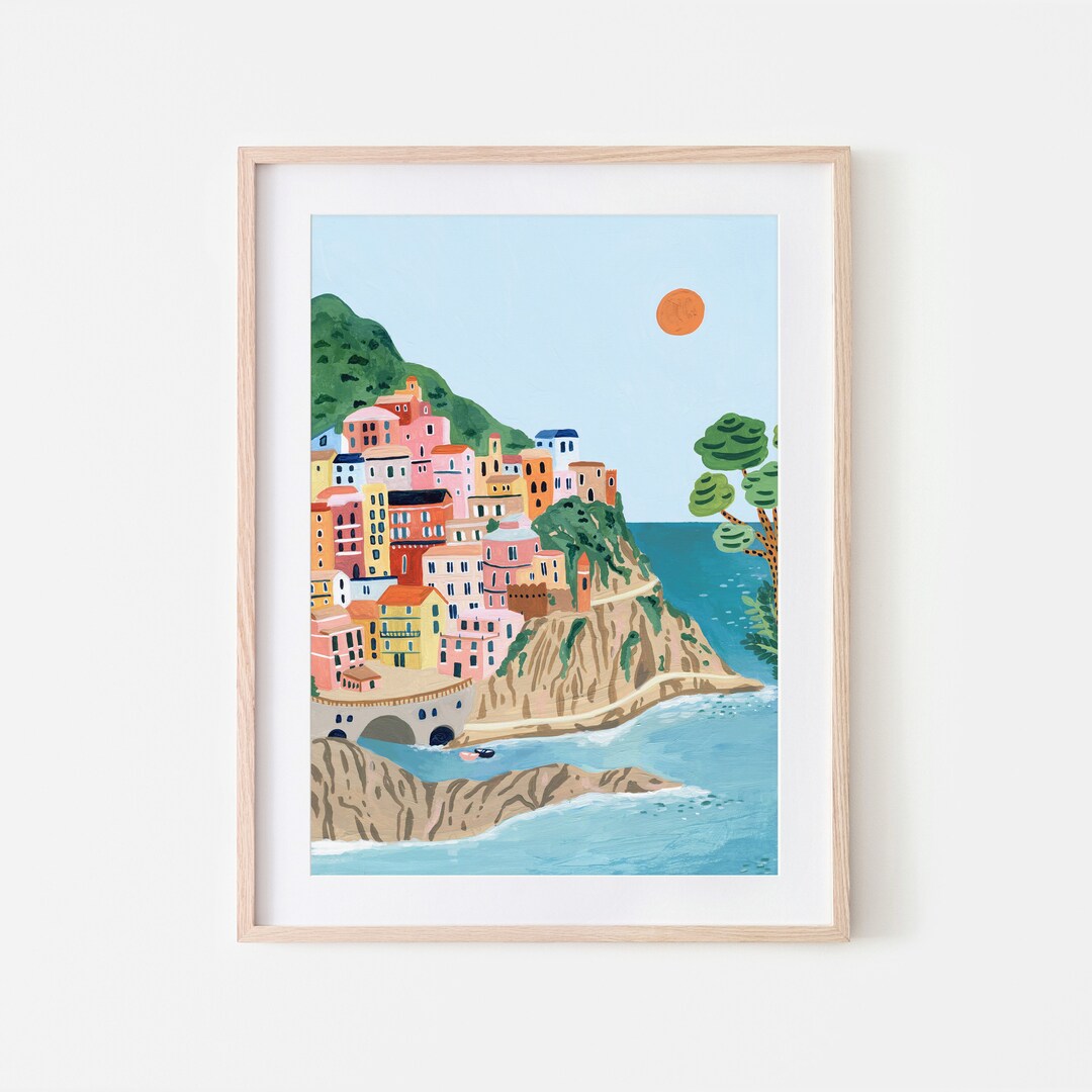 Cinque Terre Travel Print, Italy Art Print, Travel Gift, Travel Poster ...