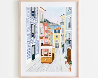 Lisbon, Portugal Art Print, Travel Print, Portugal Travel Poster, Travel Gift, Poster, Europe Print, Housewarming Gift, Home Decor