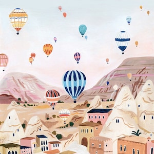 Cappadocia, Turkey Art Print, Hot Air Balloon Print, Travel Print, Travel Poster, Europe Print, Housewarming Gift, Anniversary Gift image 5