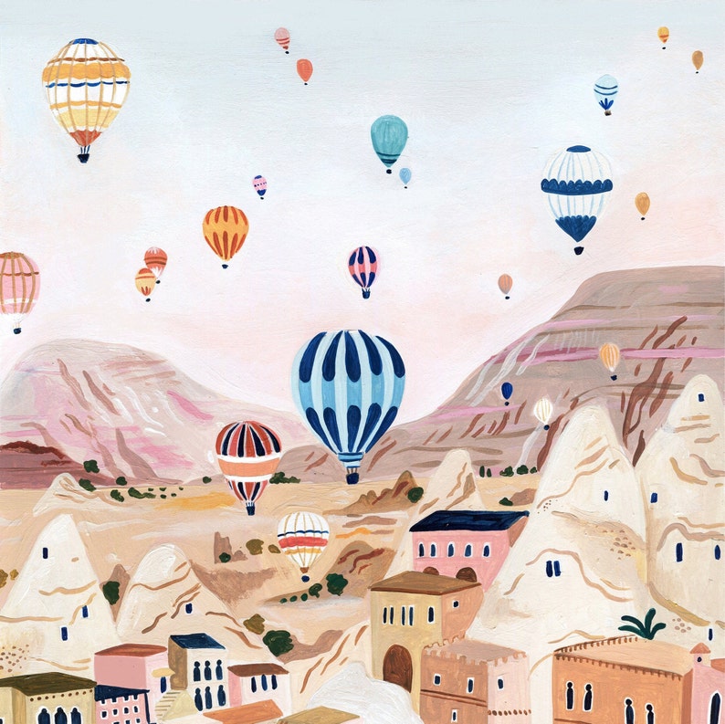 Cappadocia, Turkey Art Print, Hot Air Balloon Print, Travel Print, Travel Poster, Europe Print, Housewarming Gift, Anniversary Gift image 5