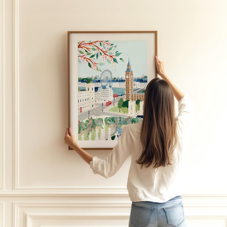 London Print, England Poster, City Wall Art, Apartment Kitchen Wall Art Gallery Travel Poster New Home Housewarming Wedding Gift image 3