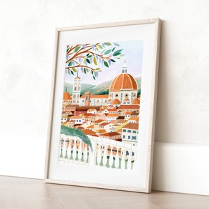 Florence Art Print, Santa Maria Del Fiore Cathedral, Italy Wall Art, Travel Gift, Travel Poster, Europe Print, Tuscany Print, Housewarming image 4