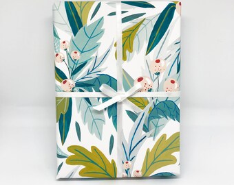 Soft Folk Floral Gift Wrap, birthday wrapping paper, gift wrap, birthday gift wrap, wrapping paper sheet, wedding gift wrap