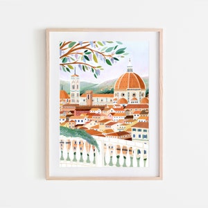 Florence Art Print, Santa Maria Del Fiore Cathedral, Italy Wall Art, Travel Gift, Travel Poster, Europe Print, Tuscany Print, Housewarming