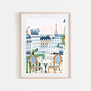 Paris Art Print, Eiffel Tower Wall Art, France, Parisian Poster, Paris Decor, Paris Gift, Travel Gift, Travel Poster, Europe, Housewarming image 1