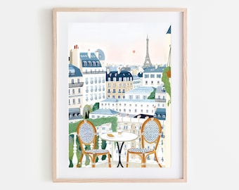 Paris Art Print, Eiffel Tower Wall Art, France, Parisian Poster, Paris Decor, Paris Gift, Travel Gift, Travel Poster, Europe, Housewarming