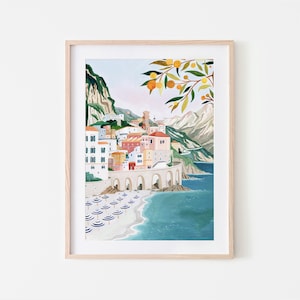 Atrani, Amalfi Coast Art Print, Italy Art Print, Travel Gift, Travel Poster, Europe Print, Italian Coast, Italian Riviera, Housewarming