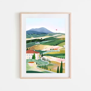 Tuscany Art Print, Italy Art Print, Val d’Orcia, Travel Gift, Travel Poster, Toscana Wall Art, Travel Gift, Home Decor, Housewarming