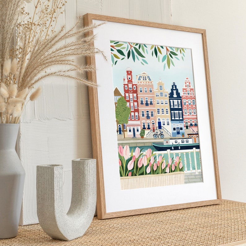 Amsterdam Art Print Netherlands Print Holland Wall Art Etsy
