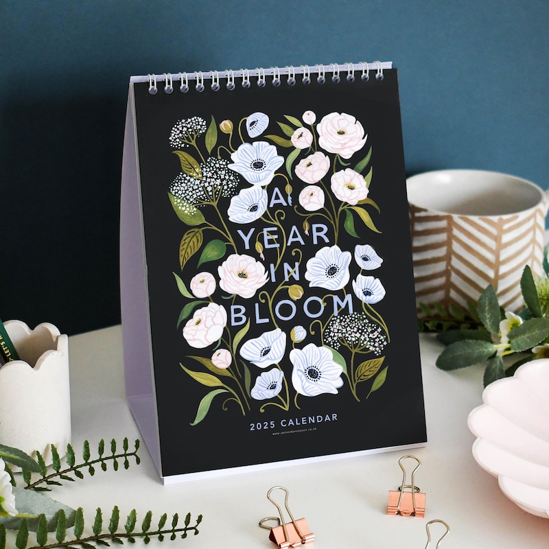 2025 Spiral Desk Calendar Etsy