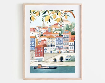 Porto Art Print, Portugal Art Print, Travel Print, Portugal Travel Poster, Travel Gift, Poster, Europe Print, Housewarming Gift, Home Decor