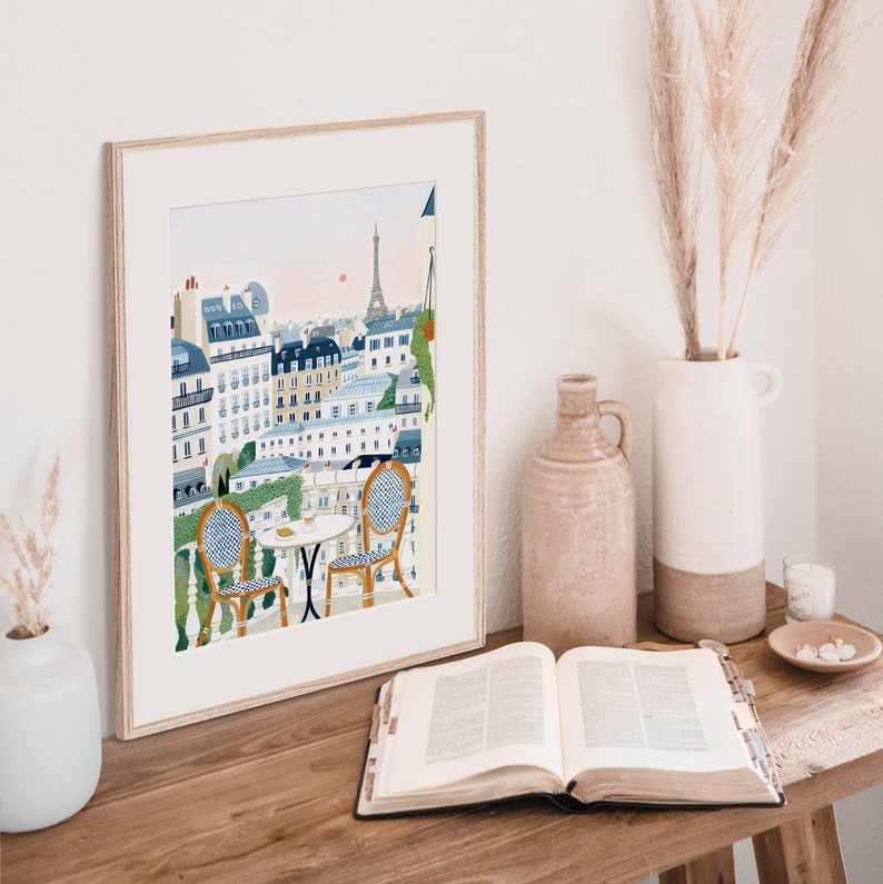 Paris Art Print, Eiffel Tower Wall Art, France, Parisian Poster, Paris Decor, Paris Gift, Travel Gift, Travel Poster, Europe, Housewarming image 5